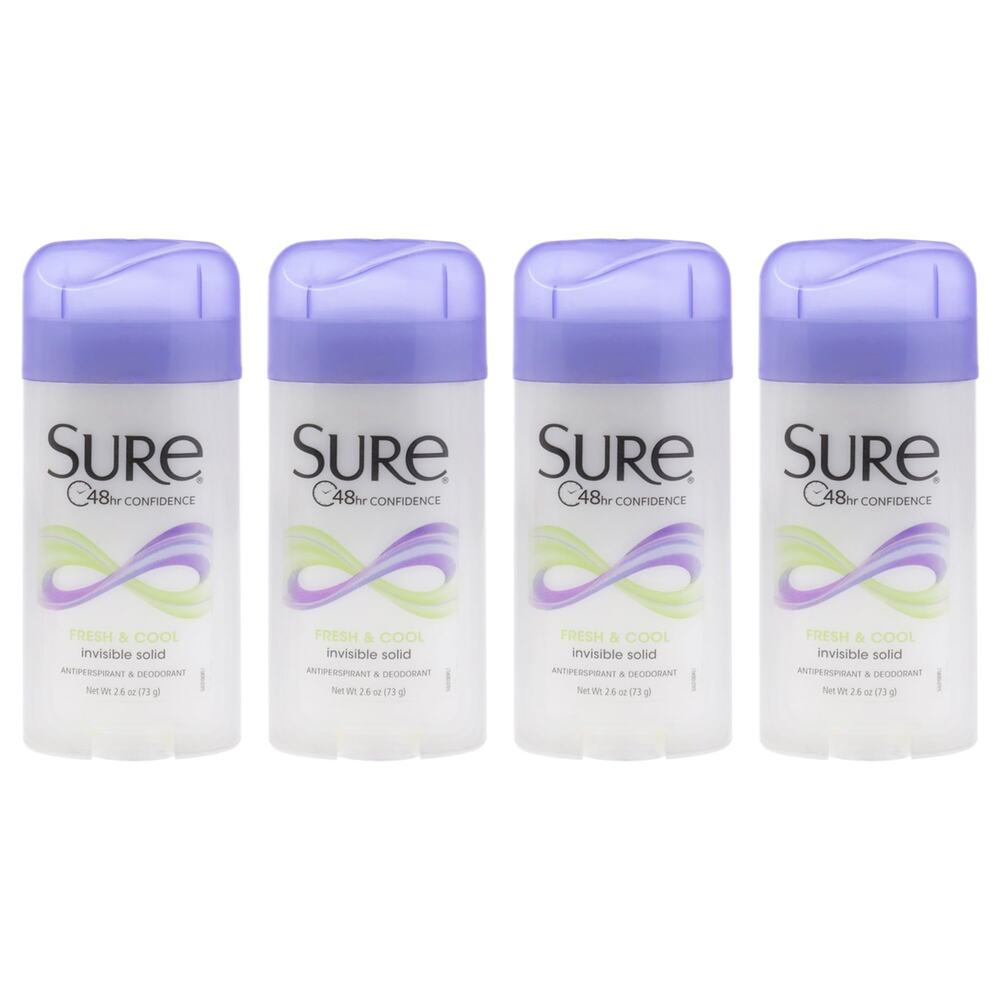 4 New Sure Invisible Solid Anti-Perspirant Deodorant - 2.6 Oz
